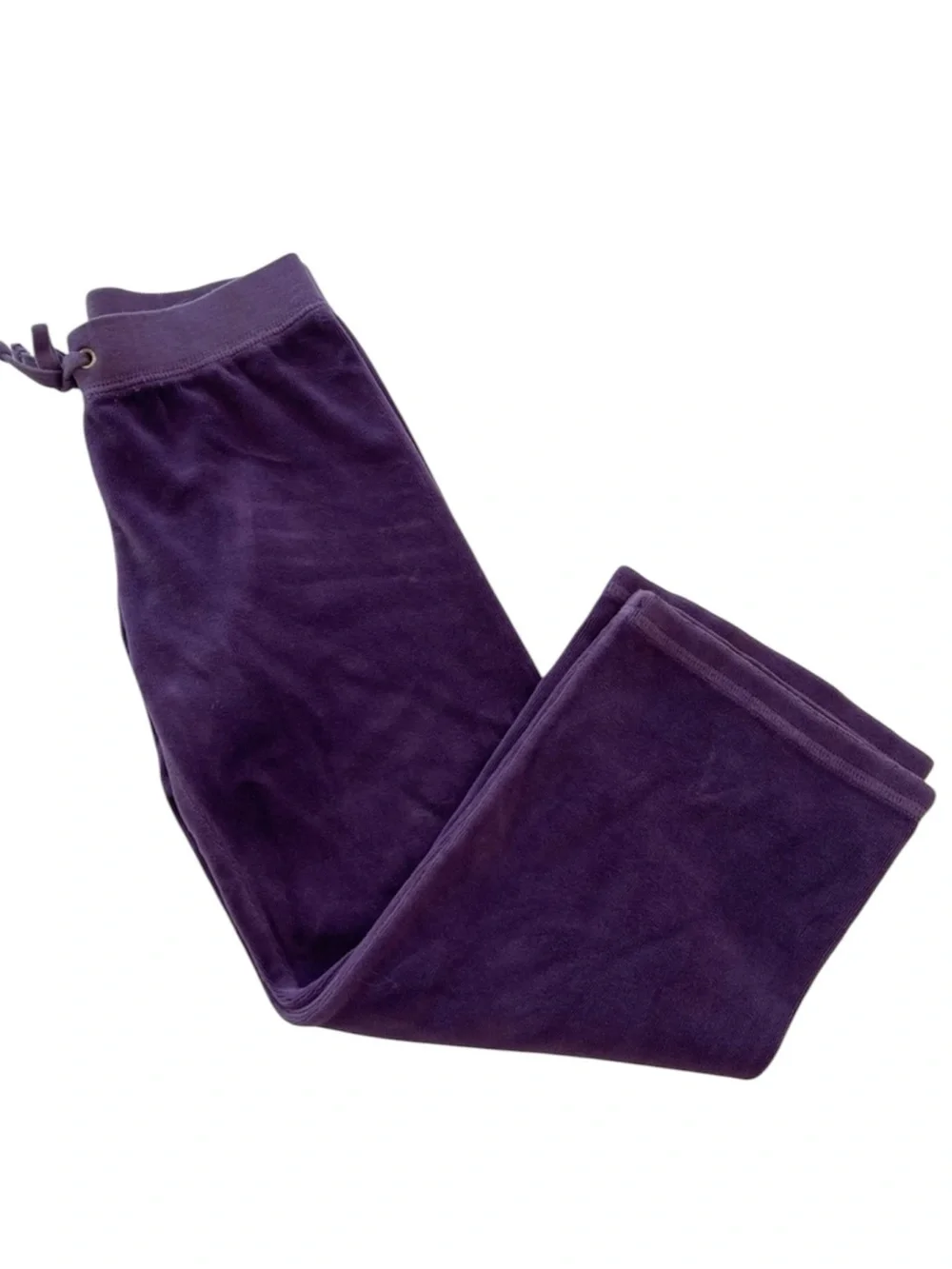 Vintage Juicy Couture Purple Velour Track Pants Straight Leg Girls Size Small